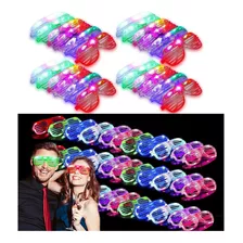 24 Lentes Led Neon Rejilla Luminosos Retro Fiesta Batucada