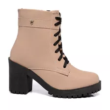 Bota Botinha Corturno Feminina Tratorada Envio Imediato