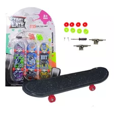 Kit 3 Skate De Dedo C/ Lixa Fingerboard Criança + Acessórios