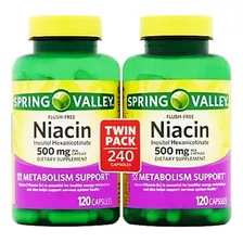 Niacin 500mg Pack 2 Und. Spring Valley