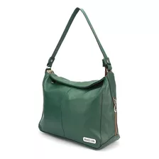 Bolsa Feminina Couro Legitimo Média Sacola Verde Road Seven