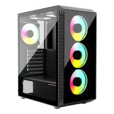 Gabinete Gamer Bg-047 Vidro Rgb Onix Preto Usb 3.0 S/ Fans