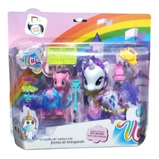 2 Boneca Pony No Reino Dos Unicórnios Princesas Penteado 