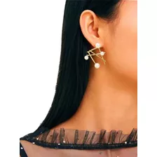 Aretes Dorados De Perlas