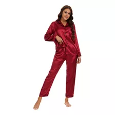 Conjunto De Pijama De Mujer De Seda, 2 Piezas