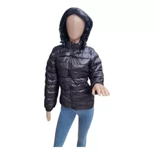 Campera Puffer Inflada Mujer Capucha Desmontable