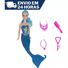 Boneca Sereia Encantada Com Luz E Acessórios Envio Imediato