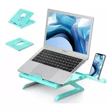 Elevador Notebook Plegable Soporte De Laptop Color Verde Claro