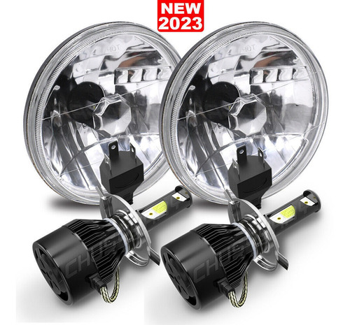 Para Hummer H2 H3t 05-10, 7 Pulgadas, Faro Led, 4 Luces Anti