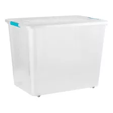 Caja Organizadora 72 Litros Con Tapa Reyplast Color Transparente