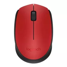 Mouse Inalámbrico Logitech M170 M170 Rojo Y Negro