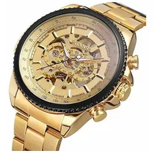 Reloj De Ra - Winner Steampunk Fashion Big Dial Gold Watch F