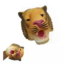 Brinquedo Infantil Fantoche Tigre Reino Dos Animais Macio