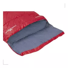 Saco De Dormir Envelope Nautika Liberty 4°c A 10°c Preto E Vermelho