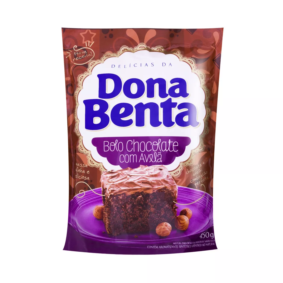 Mistura Para Bolo Dona Benta Chocolate Com Avelã 450 G 