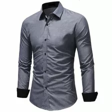 Camisa Social Manga Longa Slim Masculina 1a. Linha!