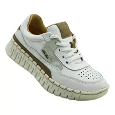 Tenis Lobo Solo 4944 Vail Blanco/nobuck Taupe/vail Moon