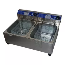 Fritadeira Elétrica Industrial 14 Lts 2 Cubas 1/2 X 150 Luxo Cor Inox Frequência 50 Hz X 60 Hz 220v