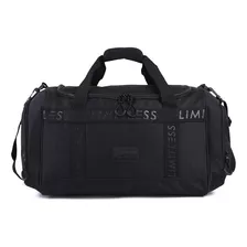 Bolso Viaje Hombre Mujer Carry On Mano Cabina Gym Deportivo Color Reforzado Negro Liso