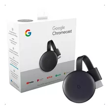 Google Chromecast 3ª Geração Streaming Full Hd Carvão Preto