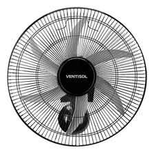 Ventilador Osc Parede 50cm Steel Bivolt Premium Ventisol Cor Da Estrutura Preto Cor Das Pás Cinza 127v/220v