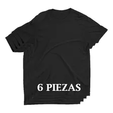 Playeras De Mayoreo Lisas De Hombre Blanco Y Negro (6 Pzas)