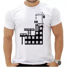 Camisa Camiseta Excelente Engenharia Civil Predio Guindaste