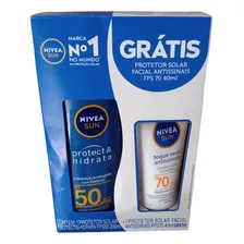 Kit Protetor Solar Nivea Fps50 E Protetor Toque Seco Fps70