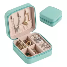 Joyero Portátil Caja Organizadora Joyas Aretes Anillos Viaje