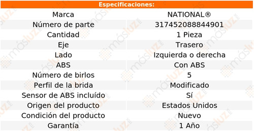 1- Maza Trasera Izq/der Con Abs Routan 09/11 National Foto 6