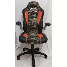 Silla Gamer Ejecutiva Con Regulador De Altura Camuflaje 