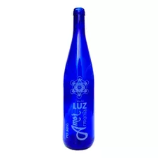 Botella Vidrio Azul: Metatron, Amor & Luz - Agua Solarizada
