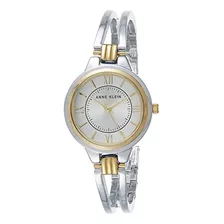 Reloj De Pulsera Abierta De Dos Tonos Para Mujer De Anne Kle