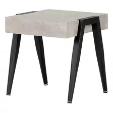 , Concreto Gris Y Negro City Life End Table