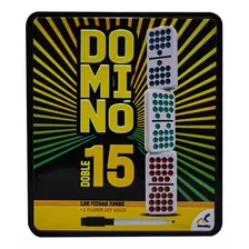 Domino Doble 15 Amarillo 138 Fichas Jumbo Novelty