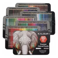 Set 180 Lapices Colores Arte Profesional Dibujo Caja Metal