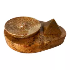Incensário Oval Tartaruga Em Pedra Sabão