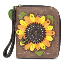 Cartera Con Cremallera Alrededor Chala - Girasol - Marrón