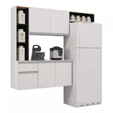 Cocina Superior 5 Puertas Compacto Mel 1,63m Negro Blanco