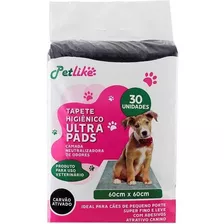 Tapete Petlike Ultra Pads 60x60cm 30 Unidades Carvão