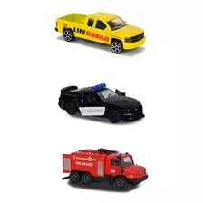 Pack 3 Miniaturas - 1:64 - S.o.s Cars 02 - Majorette
