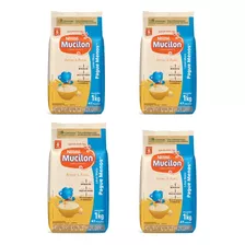 Kit 4 Cereal Infantil Mucilon Arroz E Aveia Pacote 1 Kg