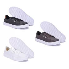 Tênis Masculino Sapatênis Slip On Sapato Casual Kit 3 Pares