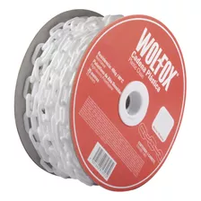 Cadena Plástica De 25 M Blanca Wolfox Espesor 5/16''