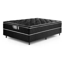 Cama Box Gazin Pérola Negra Casal De 188cmx138cm Preto