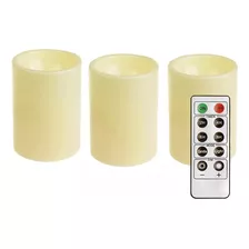 Velas Luz Led (3) Decorativas Con Control (1)