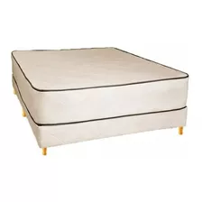 Somier Y Colchón 2 Plazas Espuma Sommier + Cubre Cama