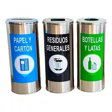 Estacion De Reciclaje Trio Color Para Mallplaza Supermercado