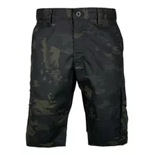 Bermuda Hunter Masc Tática Cargo Ripstop Bélica Mult Black