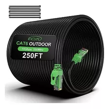 Cable Ethernet Cat6 Para Exteriores De 250 Pies, Enterrado, 